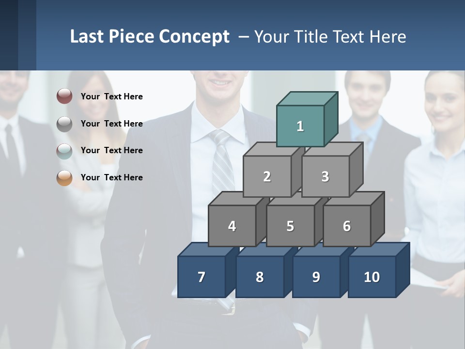 A Group Of Business People Standing Next To Each Other PowerPoint Template