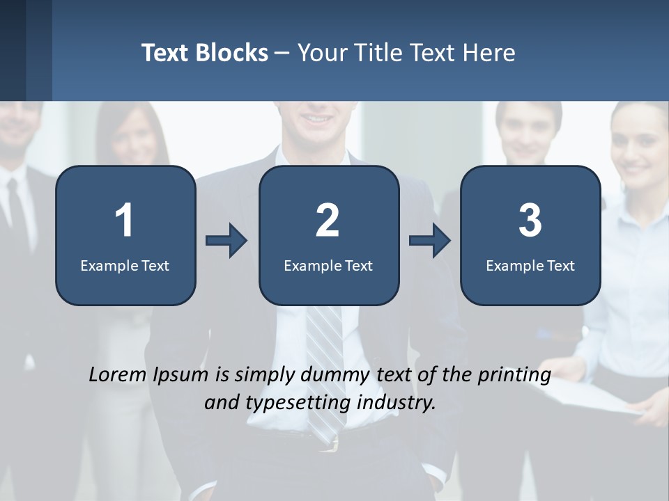 A Group Of Business People Standing Next To Each Other PowerPoint Template