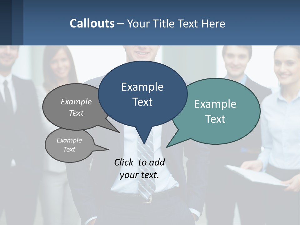 A Group Of Business People Standing Next To Each Other PowerPoint Template