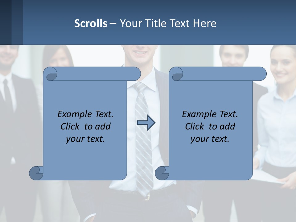 A Group Of Business People Standing Next To Each Other PowerPoint Template