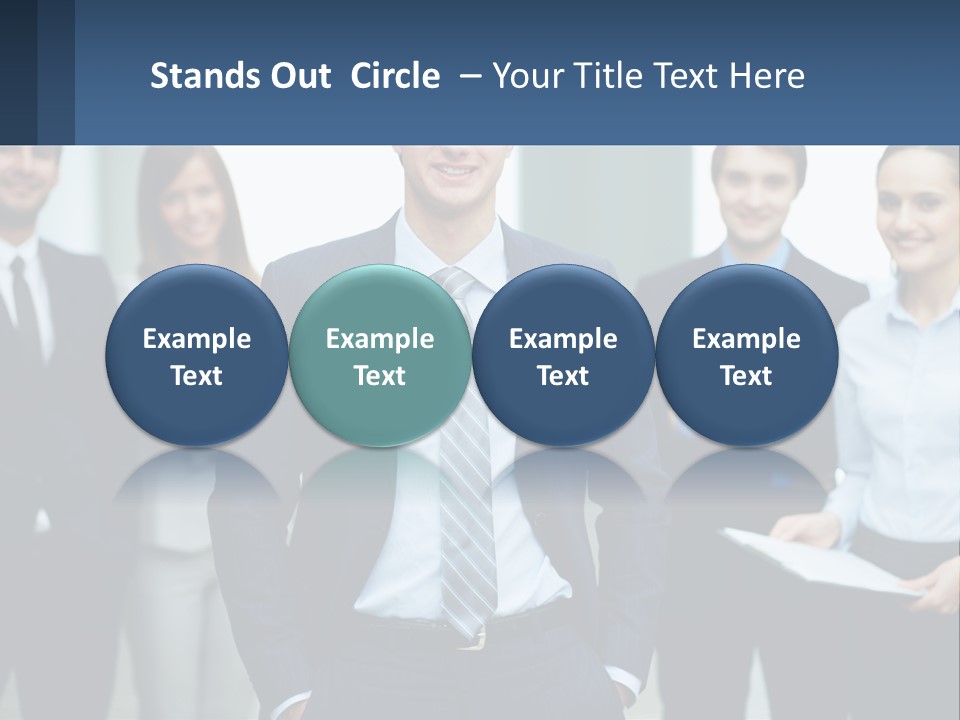 A Group Of Business People Standing Next To Each Other PowerPoint Template