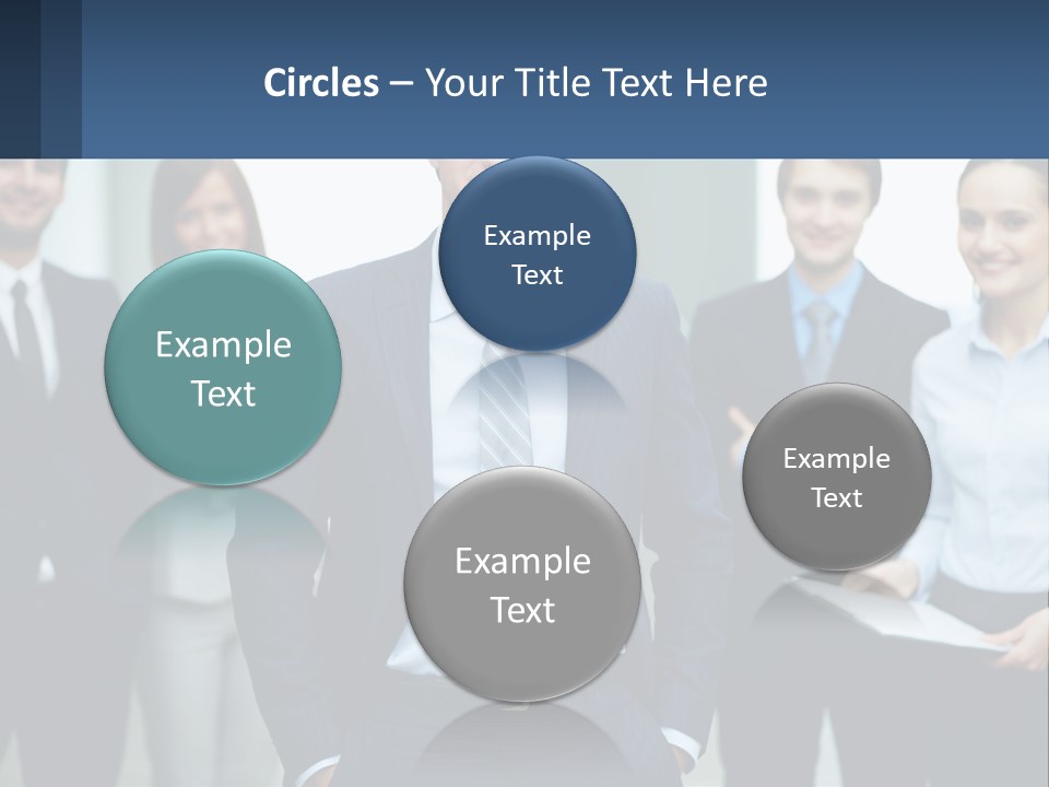A Group Of Business People Standing Next To Each Other PowerPoint Template