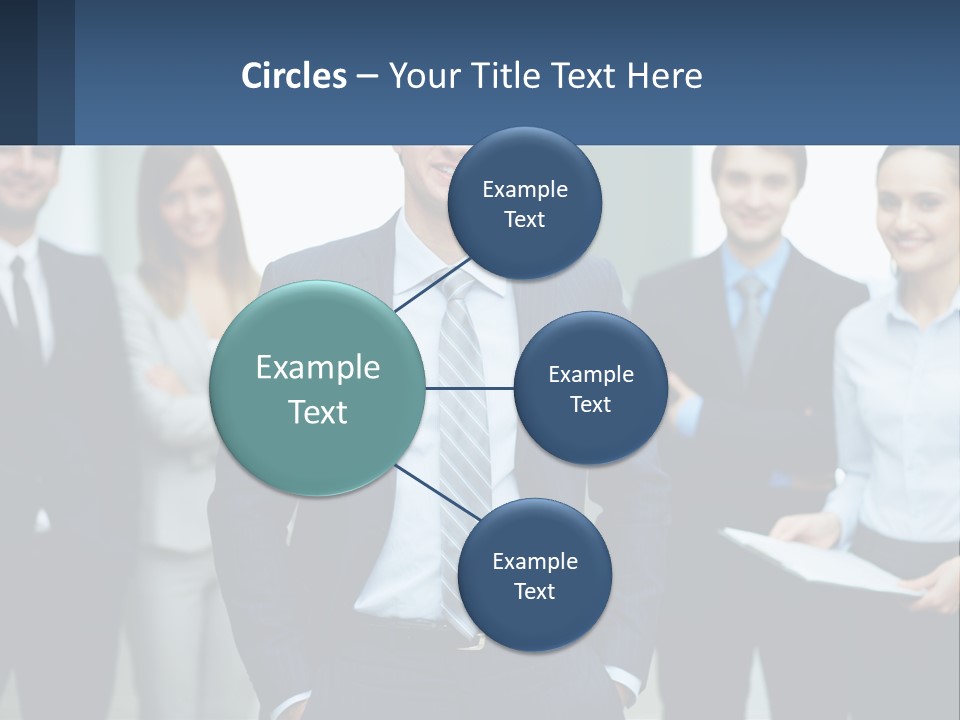 A Group Of Business People Standing Next To Each Other PowerPoint Template