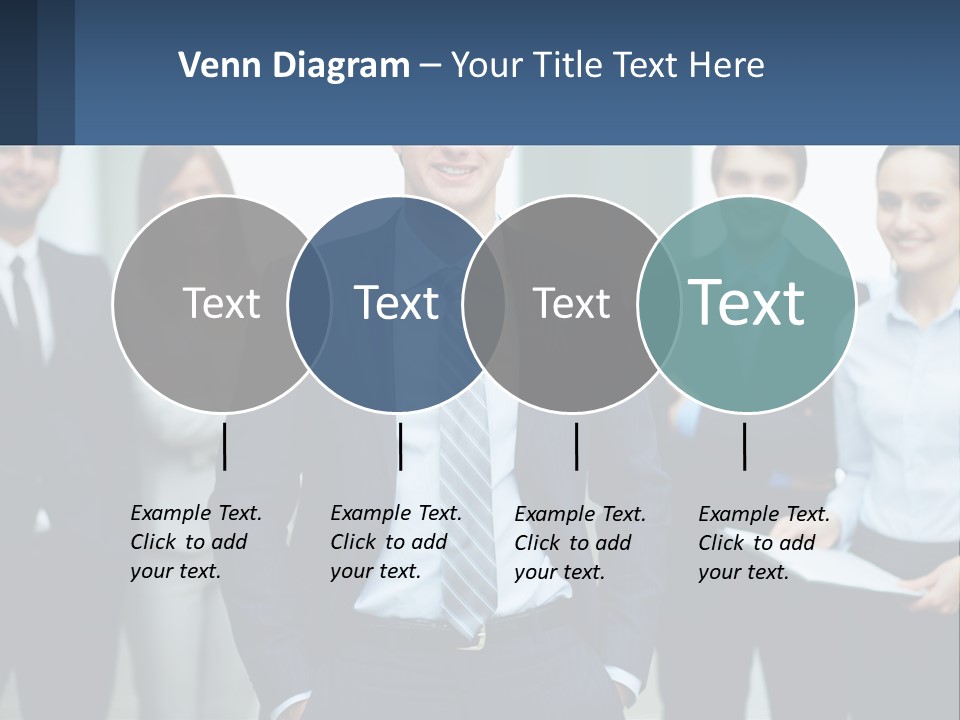 A Group Of Business People Standing Next To Each Other PowerPoint Template