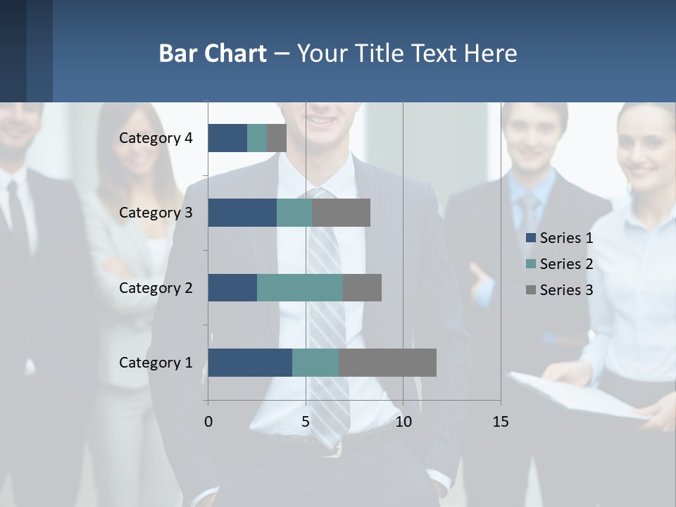 A Group Of Business People Standing Next To Each Other PowerPoint Template