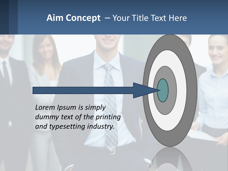 A Group Of Business People Standing Next To Each Other PowerPoint Template