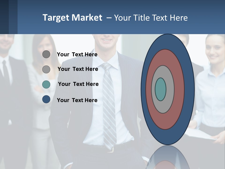 A Group Of Business People Standing Next To Each Other PowerPoint Template