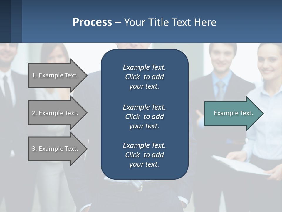 A Group Of Business People Standing Next To Each Other PowerPoint Template