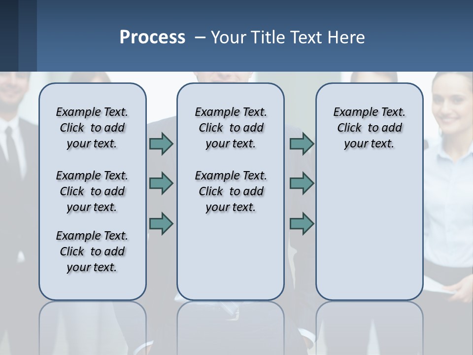 A Group Of Business People Standing Next To Each Other PowerPoint Template