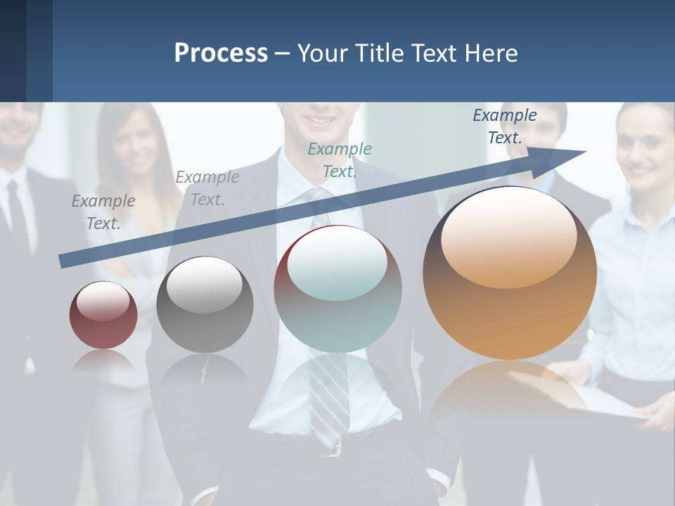 A Group Of Business People Standing Next To Each Other PowerPoint Template