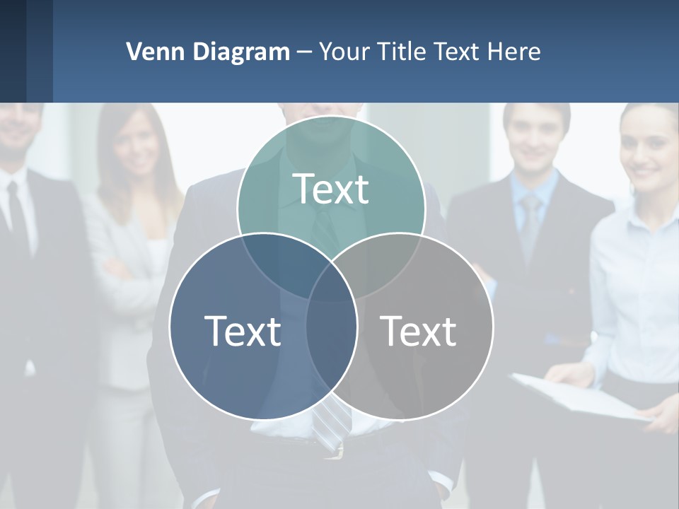 A Group Of Business People Standing Next To Each Other PowerPoint Template