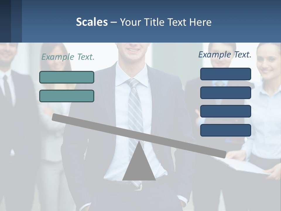 A Group Of Business People Standing Next To Each Other PowerPoint Template