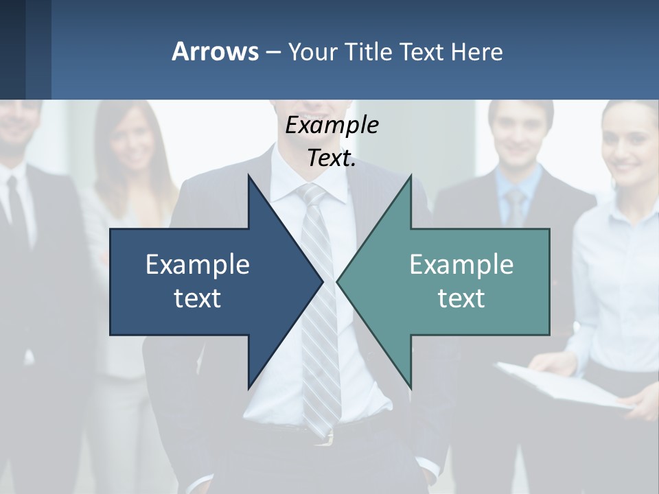 A Group Of Business People Standing Next To Each Other PowerPoint Template