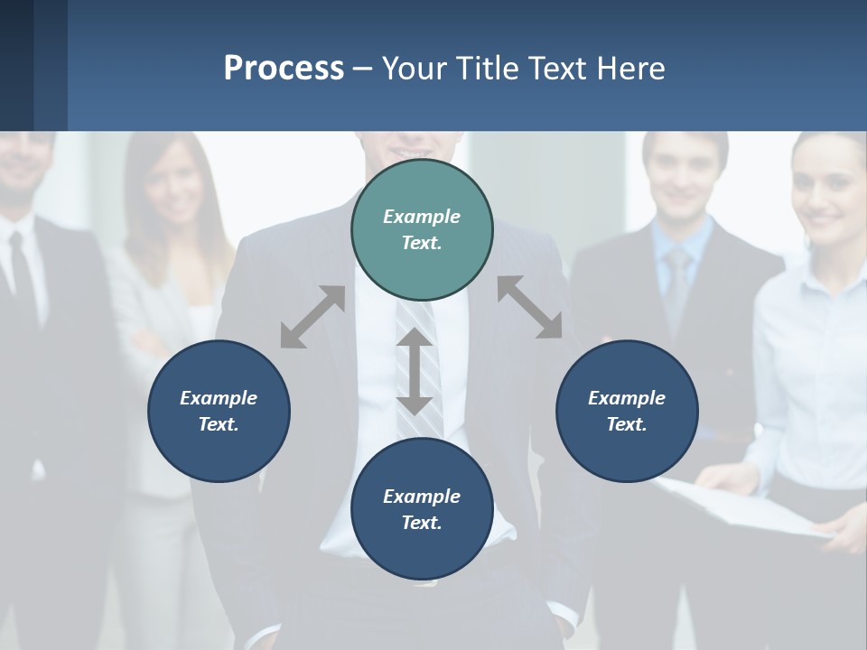 A Group Of Business People Standing Next To Each Other PowerPoint Template
