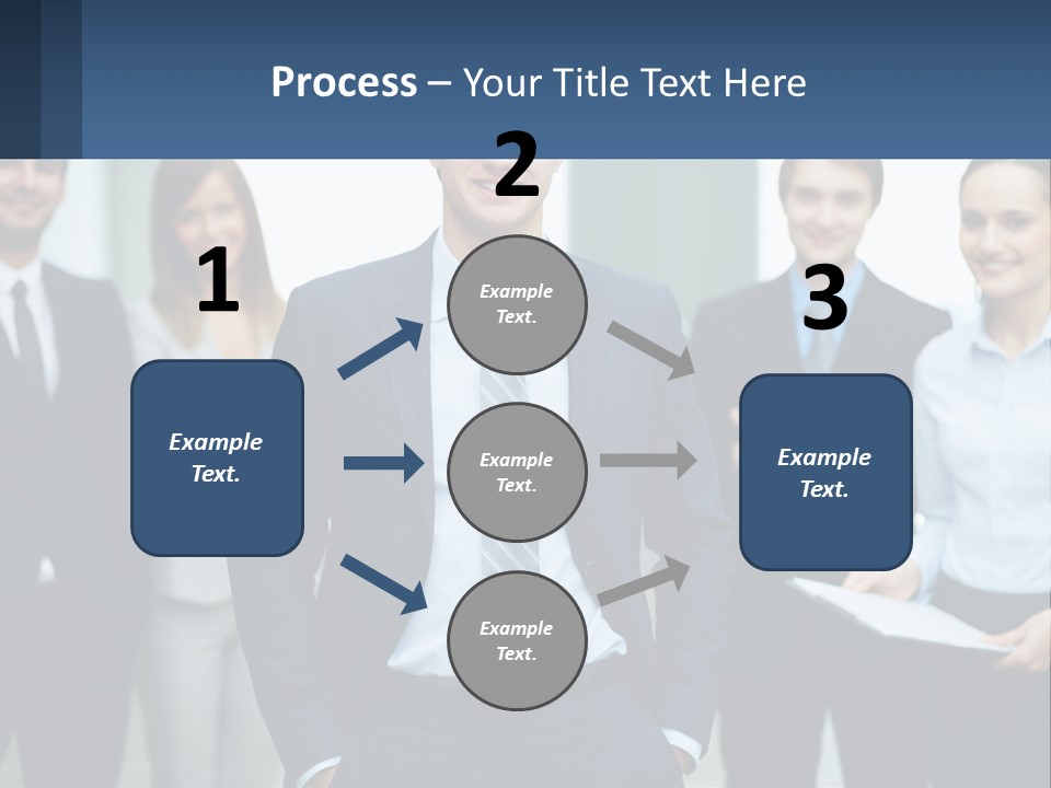 A Group Of Business People Standing Next To Each Other PowerPoint Template