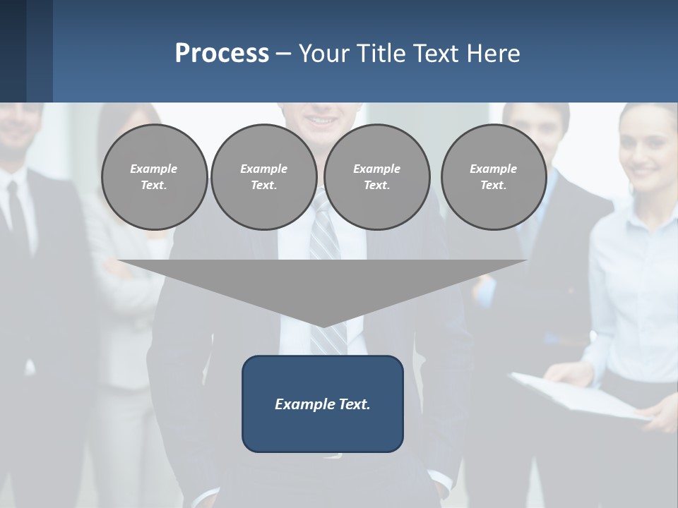A Group Of Business People Standing Next To Each Other PowerPoint Template
