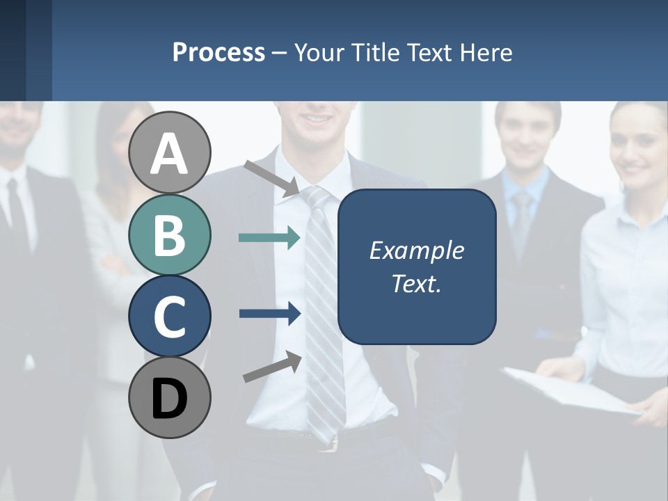 A Group Of Business People Standing Next To Each Other PowerPoint Template