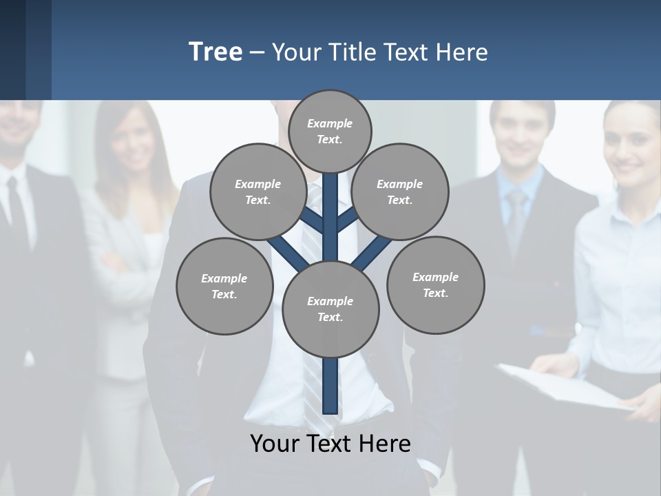 A Group Of Business People Standing Next To Each Other PowerPoint Template