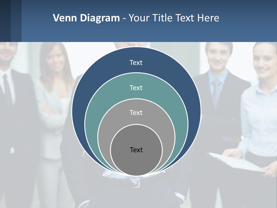 A Group Of Business People Standing Next To Each Other PowerPoint Template