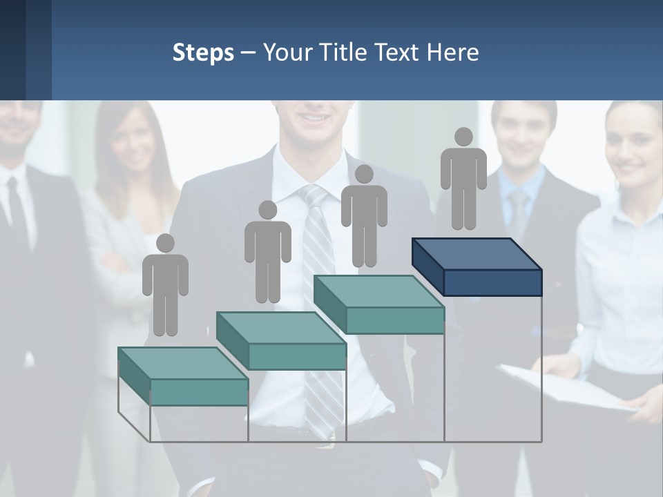 A Group Of Business People Standing Next To Each Other PowerPoint Template