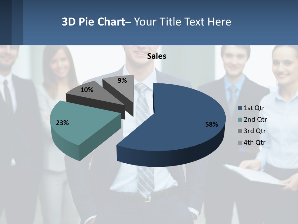 A Group Of Business People Standing Next To Each Other PowerPoint Template