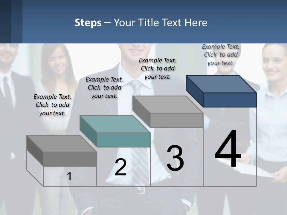 A Group Of Business People Standing Next To Each Other PowerPoint Template