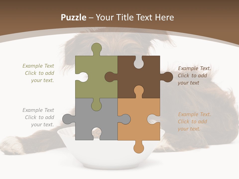 A Brown And White Dog Sitting Next To A Bowl Of Food PowerPoint Template
