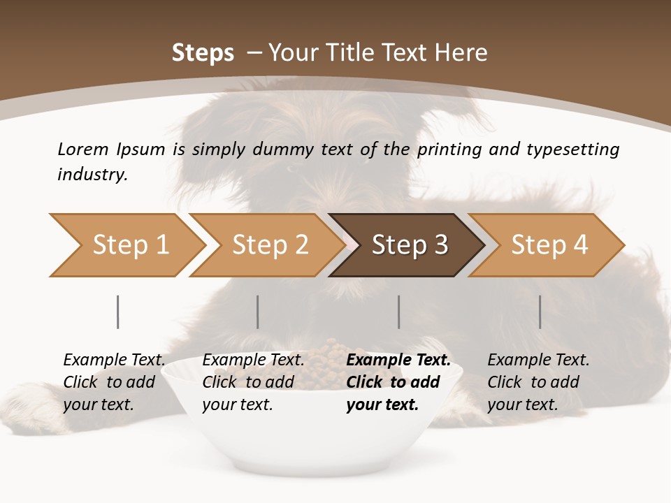 A Brown And White Dog Sitting Next To A Bowl Of Food PowerPoint Template