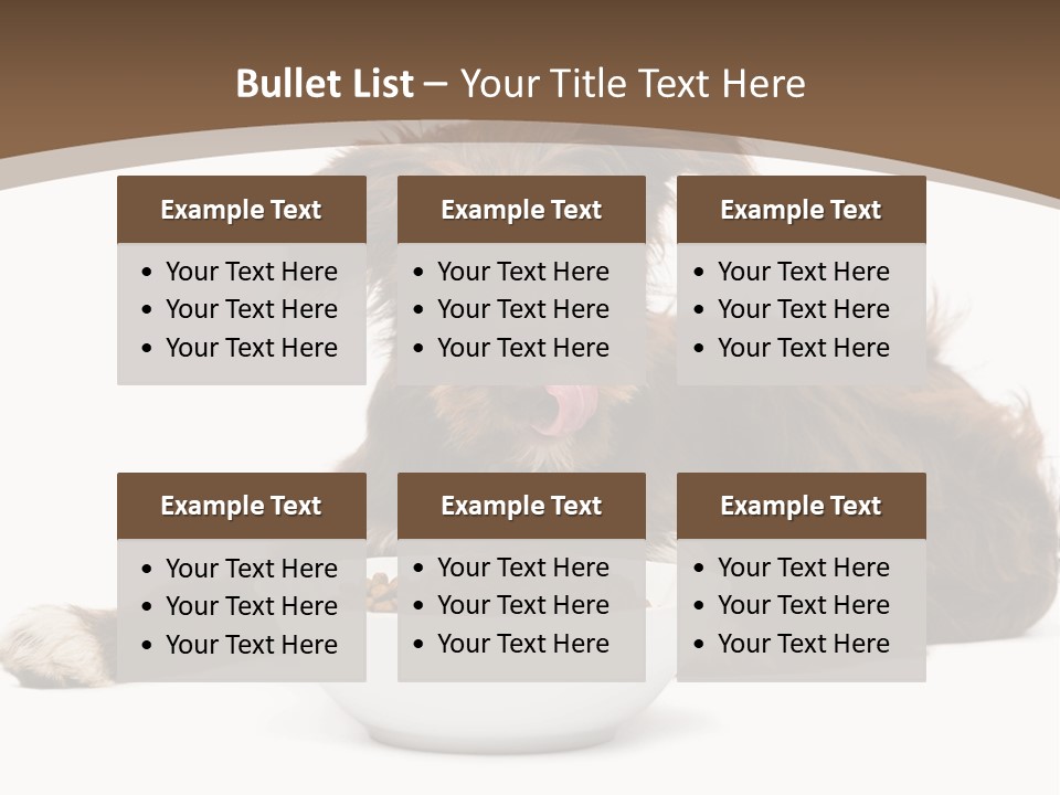 A Brown And White Dog Sitting Next To A Bowl Of Food PowerPoint Template