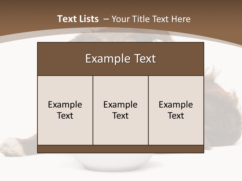 A Brown And White Dog Sitting Next To A Bowl Of Food PowerPoint Template