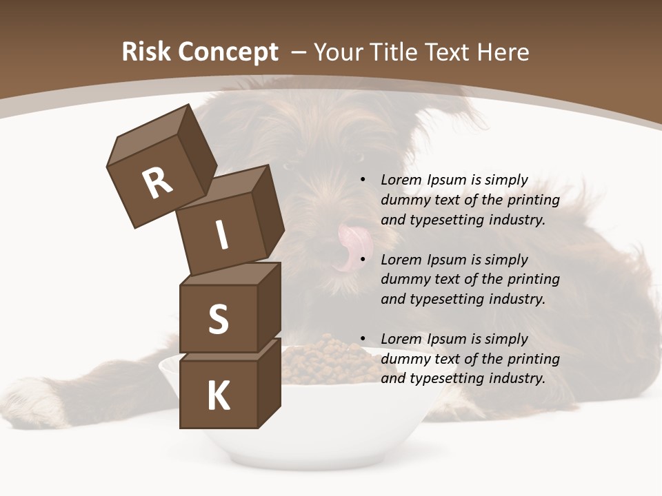 A Brown And White Dog Sitting Next To A Bowl Of Food PowerPoint Template