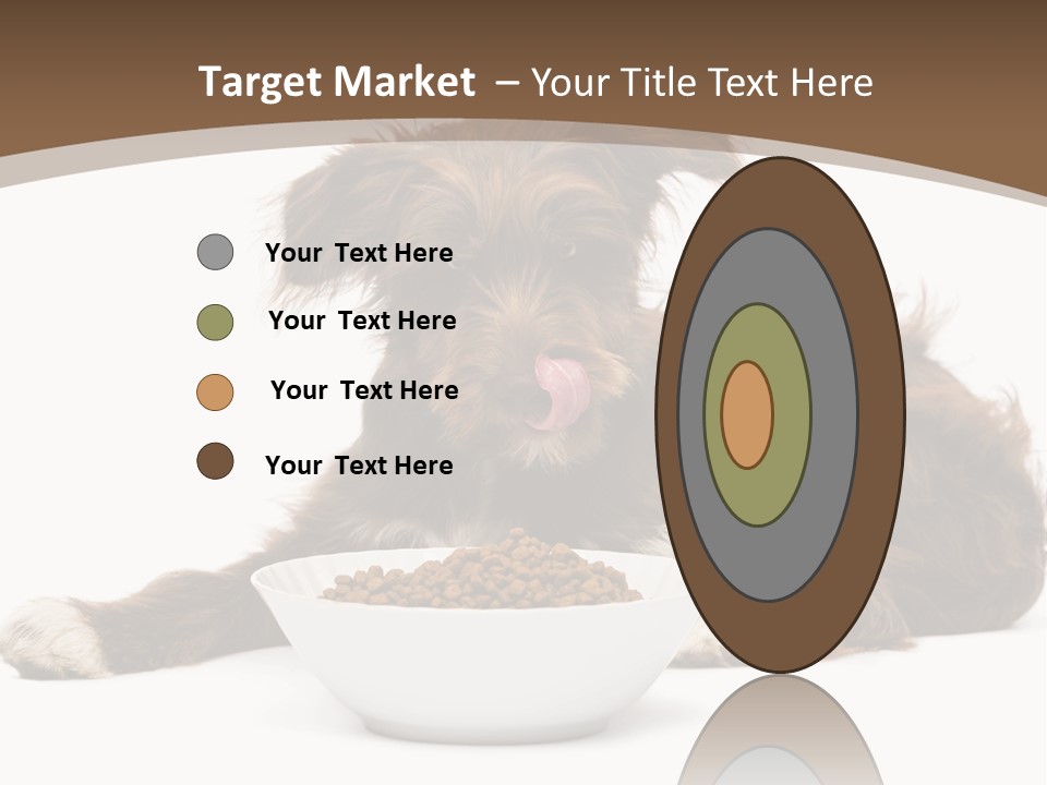 A Brown And White Dog Sitting Next To A Bowl Of Food PowerPoint Template