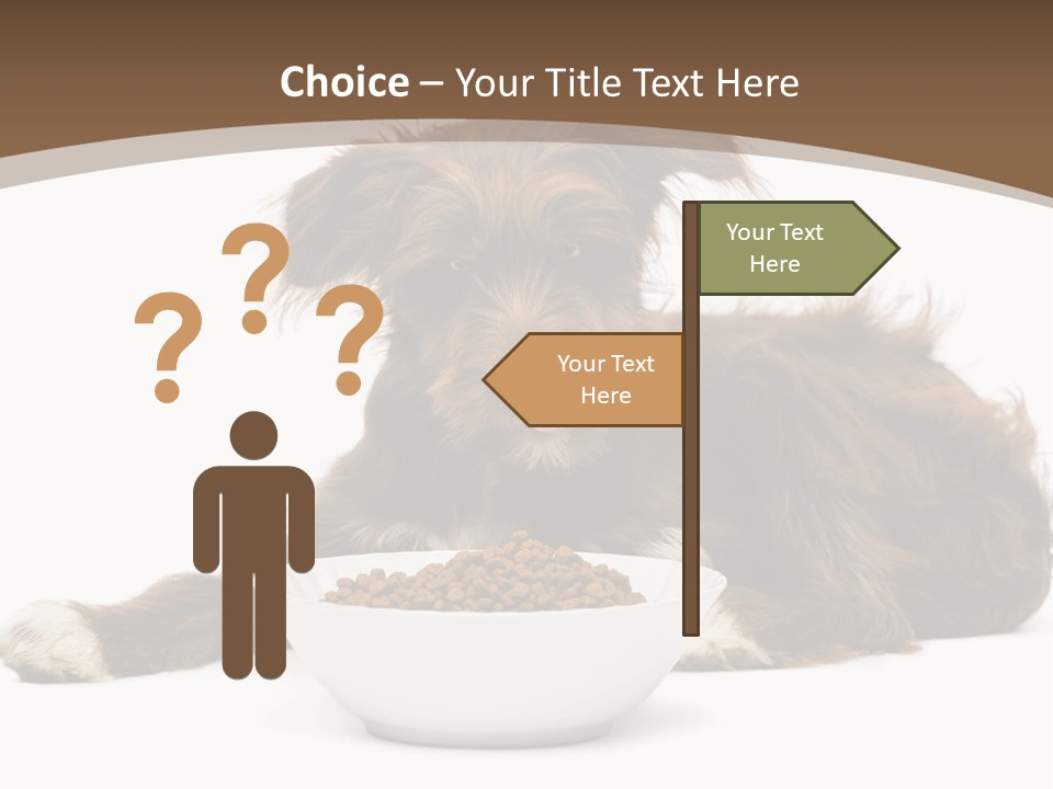 A Brown And White Dog Sitting Next To A Bowl Of Food PowerPoint Template