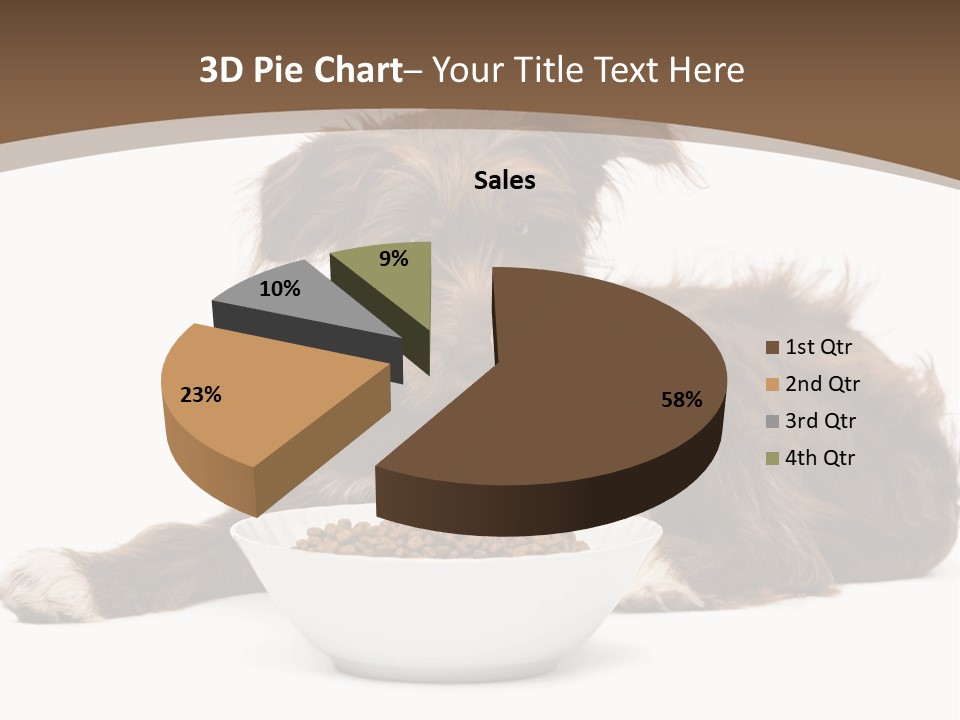 A Brown And White Dog Sitting Next To A Bowl Of Food PowerPoint Template