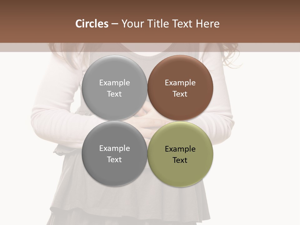 A Little Girl Standing In Front Of A Brown Background PowerPoint Template