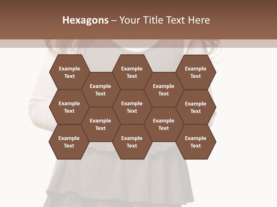 A Little Girl Standing In Front Of A Brown Background PowerPoint Template