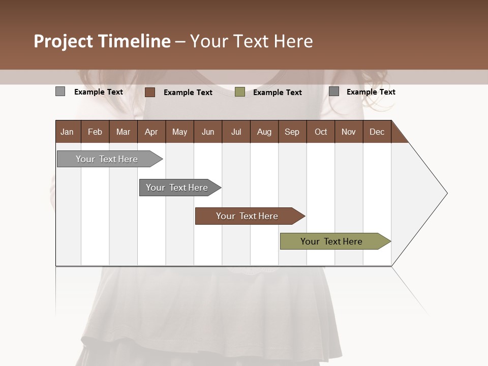 A Little Girl Standing In Front Of A Brown Background PowerPoint Template