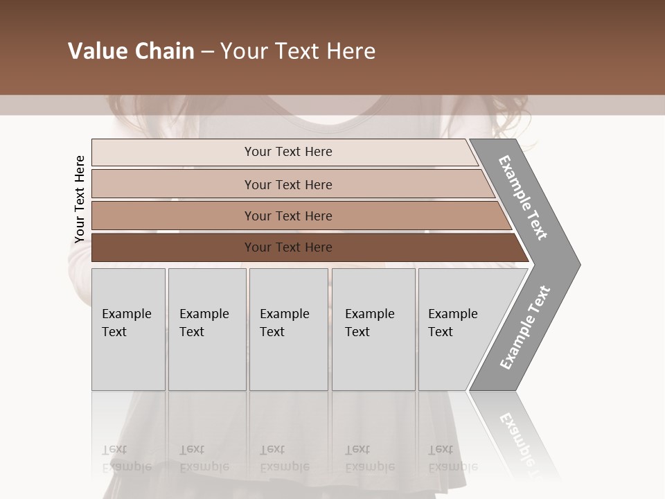 A Little Girl Standing In Front Of A Brown Background PowerPoint Template