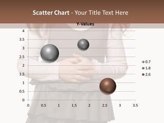 A Little Girl Standing In Front Of A Brown Background PowerPoint Template