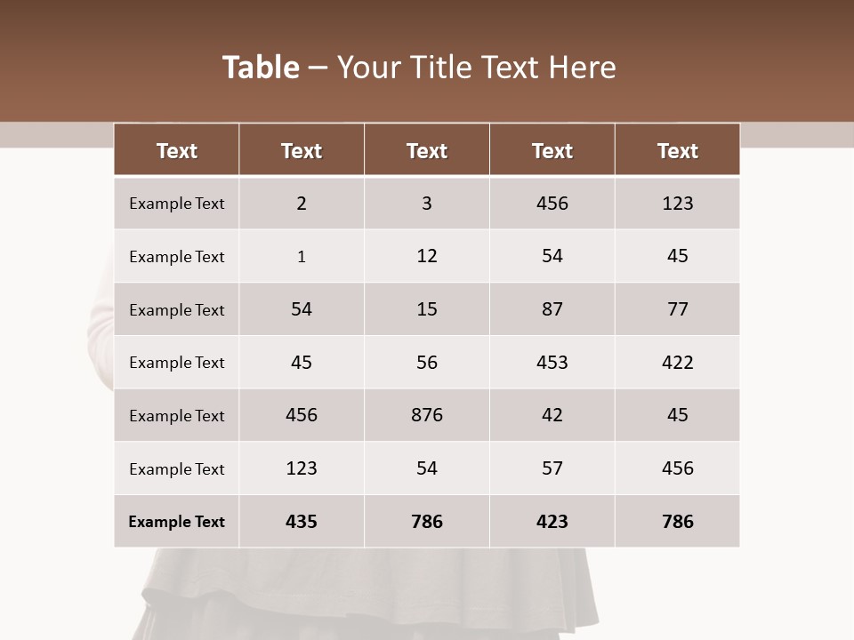 A Little Girl Standing In Front Of A Brown Background PowerPoint Template