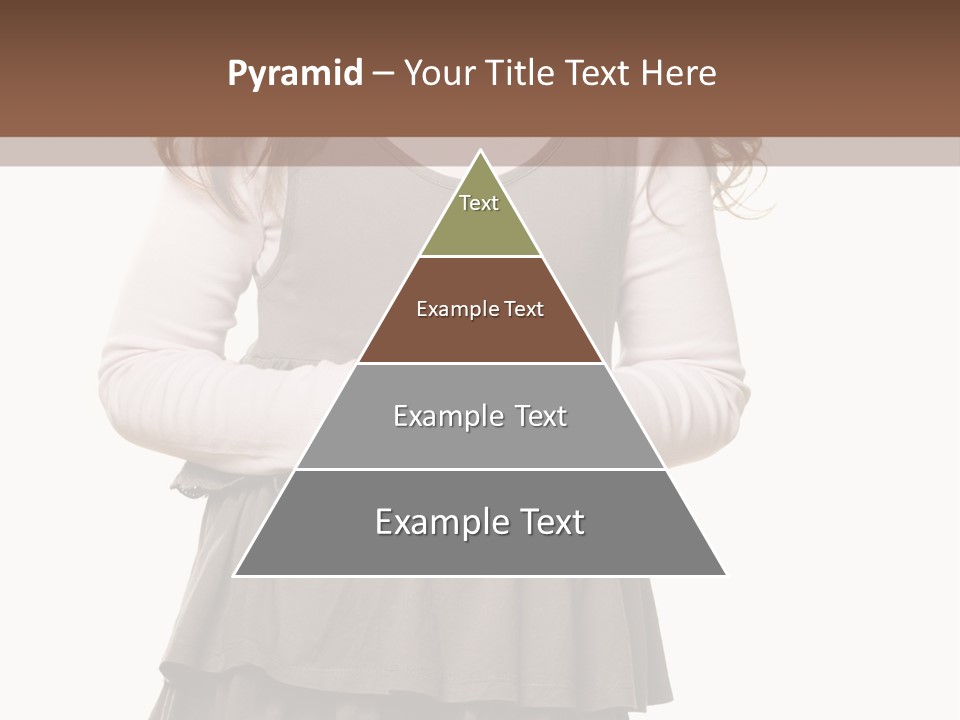 A Little Girl Standing In Front Of A Brown Background PowerPoint Template