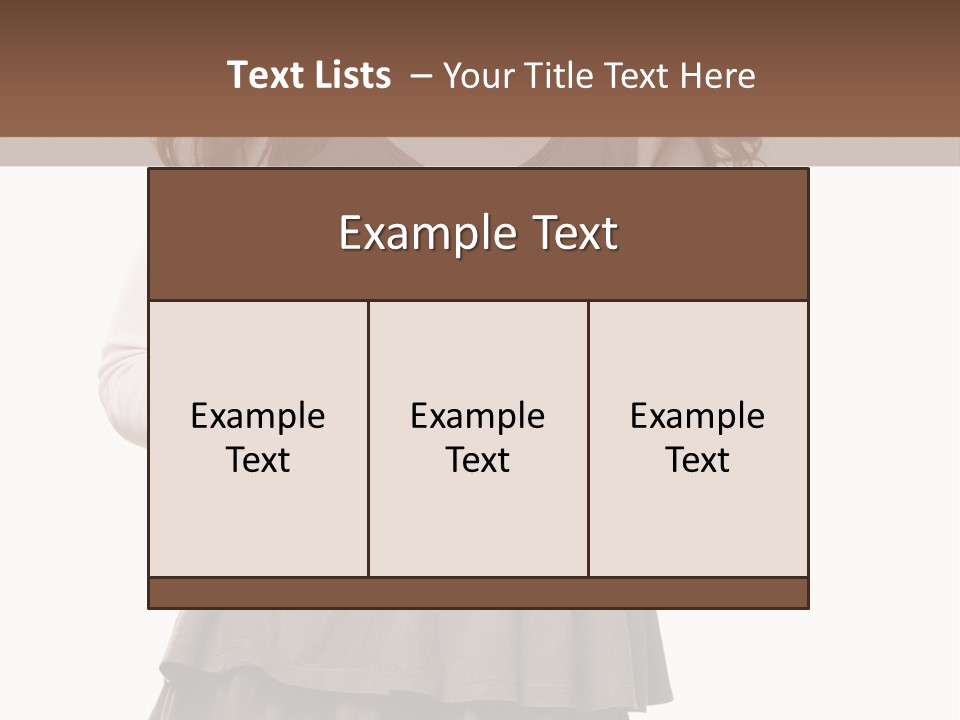 A Little Girl Standing In Front Of A Brown Background PowerPoint Template