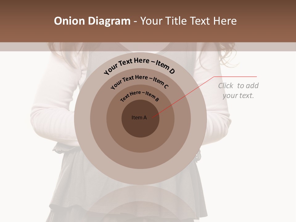 A Little Girl Standing In Front Of A Brown Background PowerPoint Template