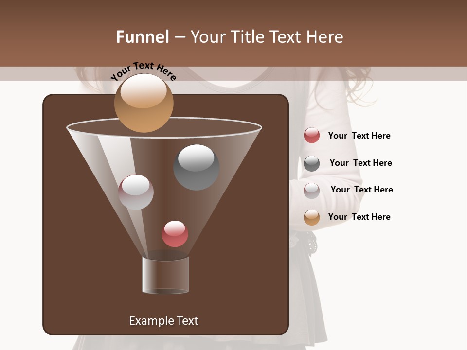 A Little Girl Standing In Front Of A Brown Background PowerPoint Template