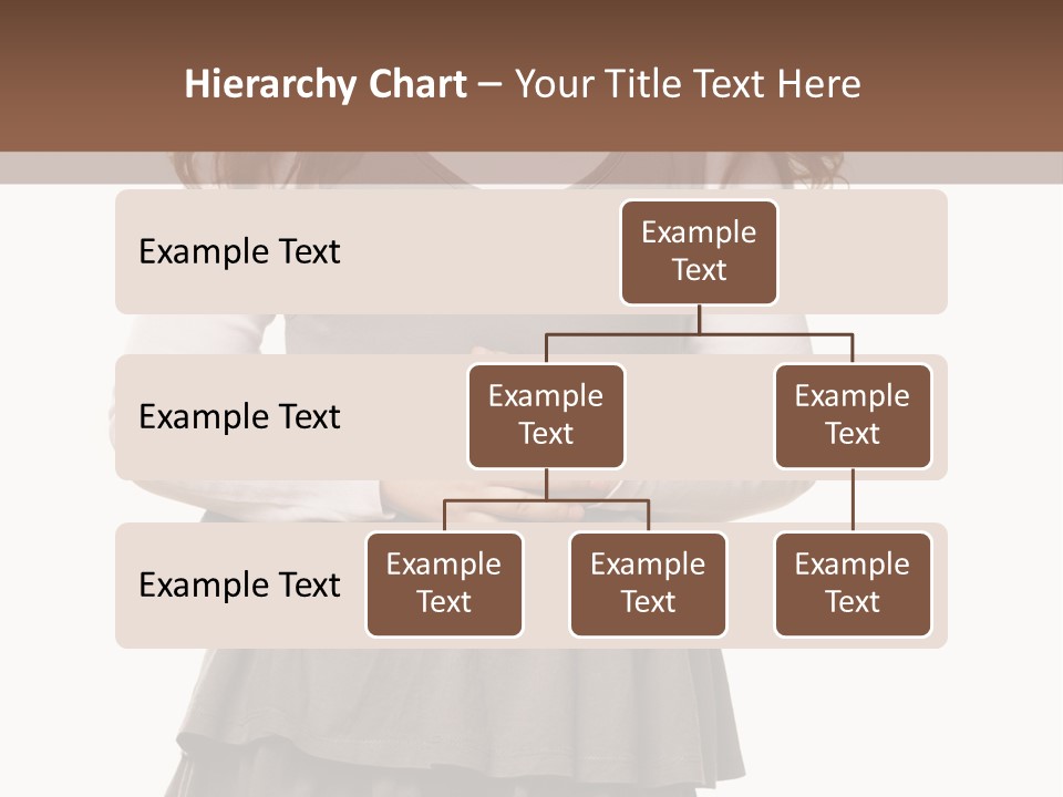 A Little Girl Standing In Front Of A Brown Background PowerPoint Template