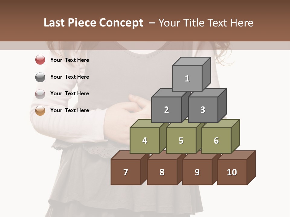 A Little Girl Standing In Front Of A Brown Background PowerPoint Template