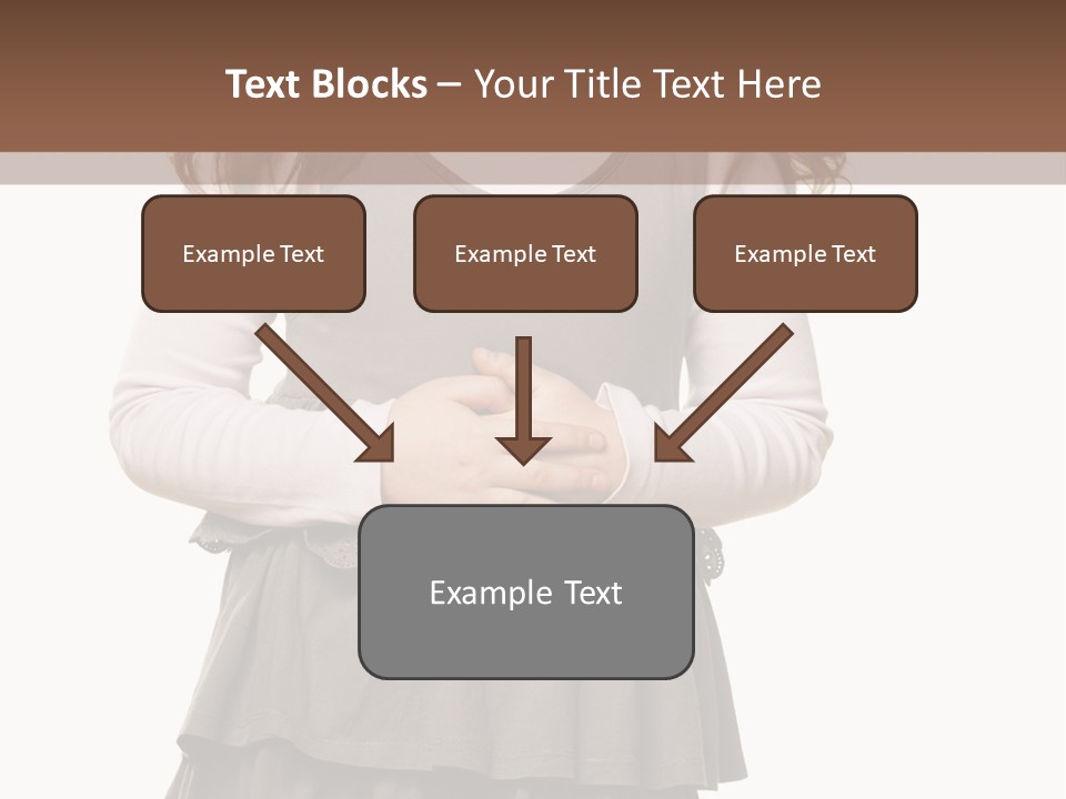 A Little Girl Standing In Front Of A Brown Background PowerPoint Template