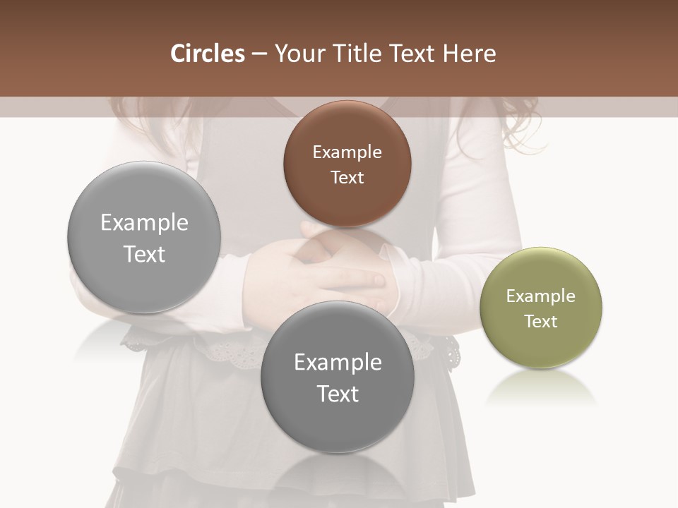 A Little Girl Standing In Front Of A Brown Background PowerPoint Template