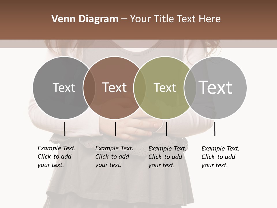 A Little Girl Standing In Front Of A Brown Background PowerPoint Template