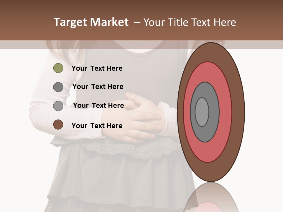 A Little Girl Standing In Front Of A Brown Background PowerPoint Template